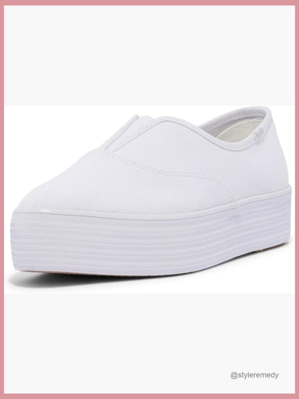 Canvas Slip On Platform Sneaker Pointed Toe Women's Shoes